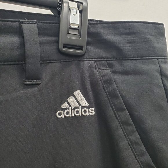 Adidas Men's Black Recycled Polyester Lightweight Flat Front Golf Pants 36x30 - Picture 2 of 7
